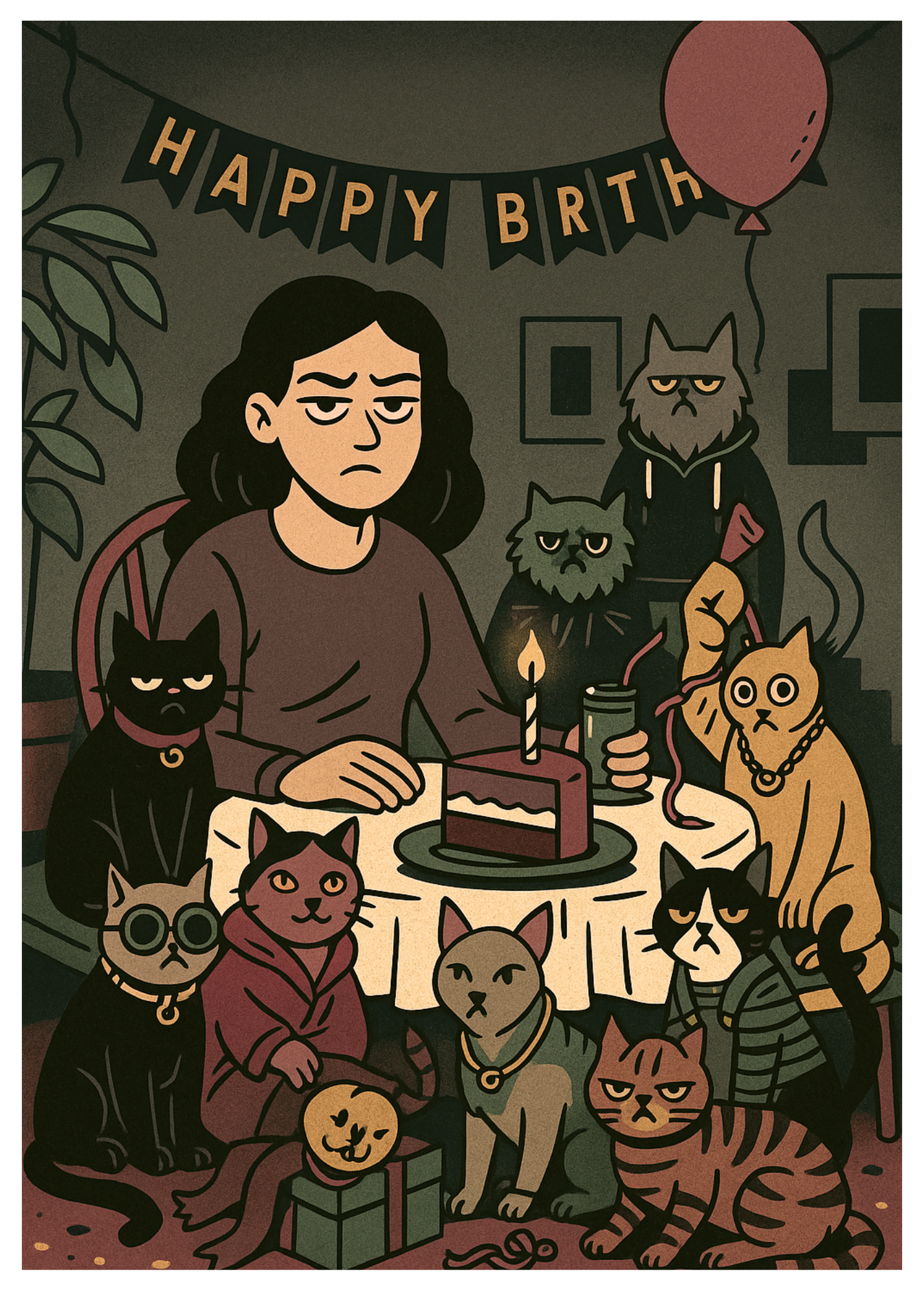 “Another lap around the sun… closer to the finish line.” Toxic Birthday Card