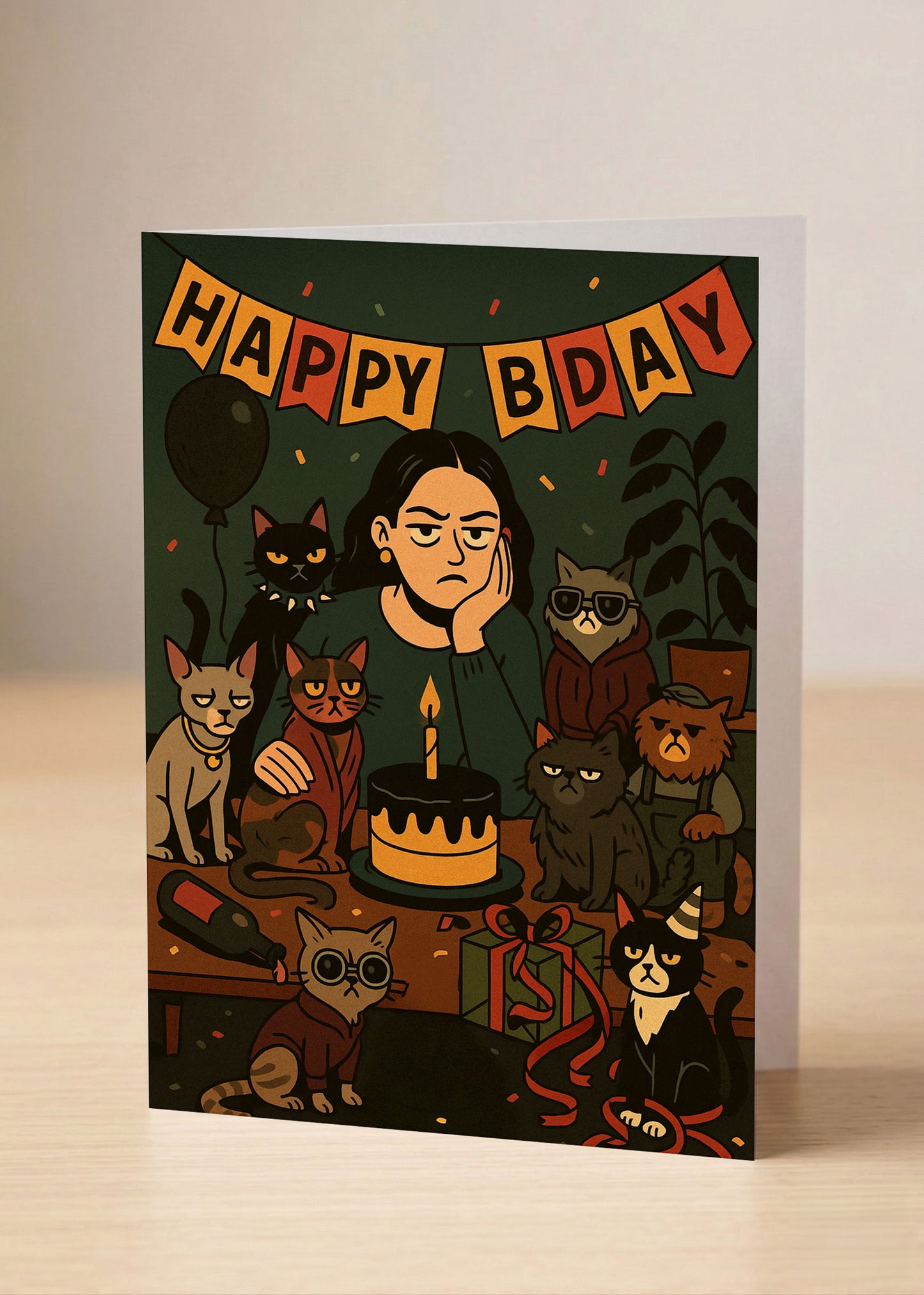 “Another lap around the sun… closer to the finish line.” Toxic Birthday Card