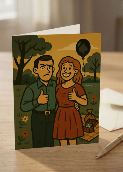 “Another year of pretending this works.” Toxic Anniversary Card
