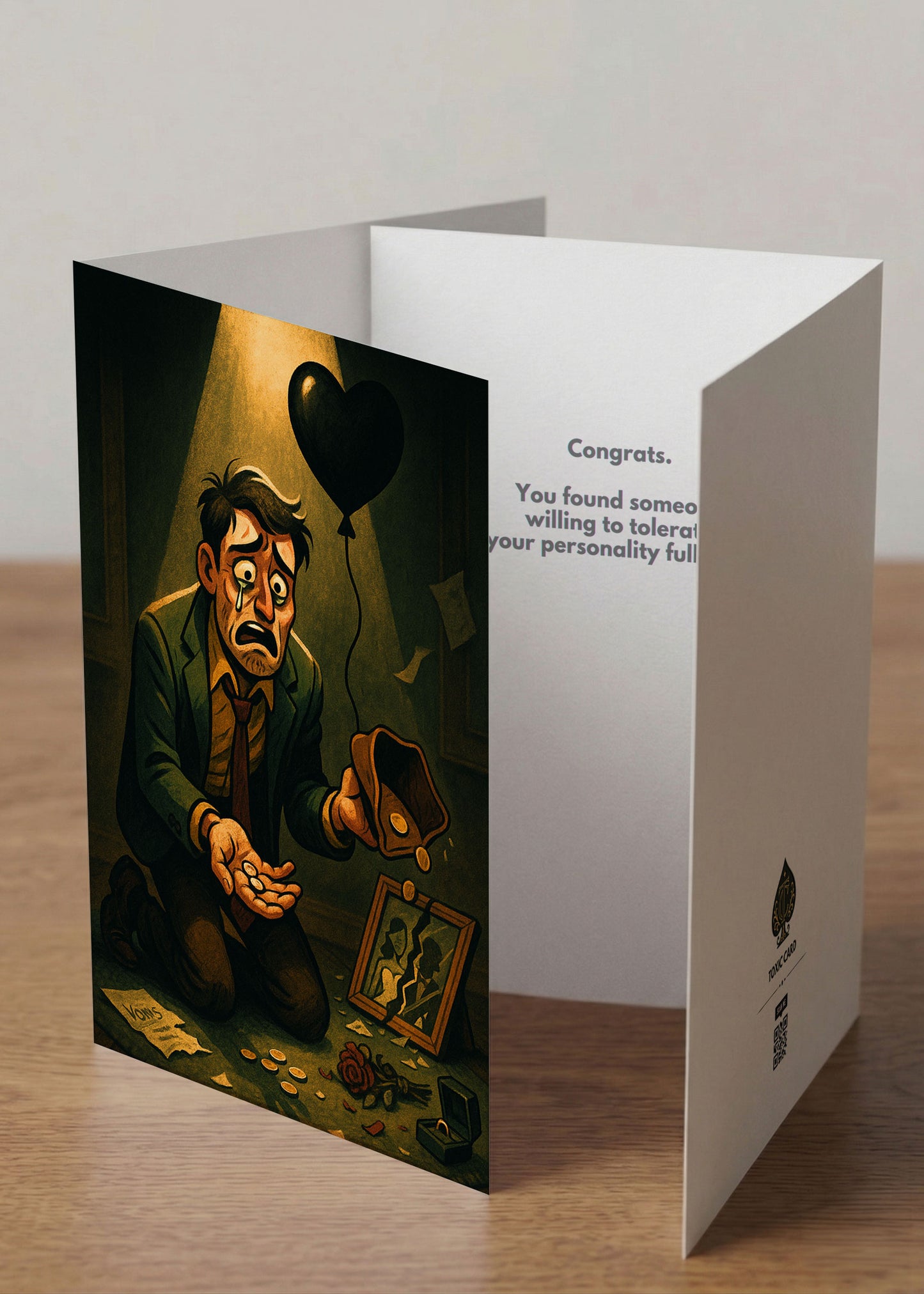 “Congrats. Someone Actually Tolerates You.” — Toxic Engagement Card