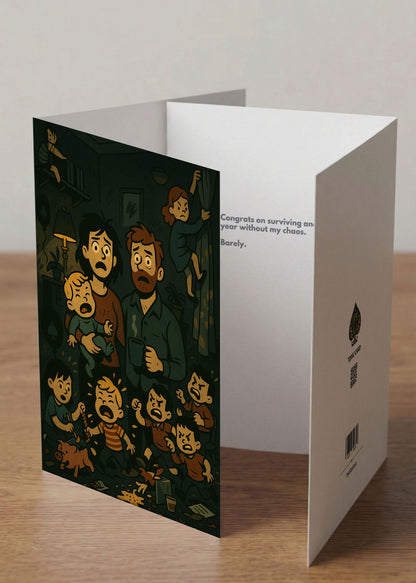 “Congrats on Surviving Another Year Without My Chaos.” - Toxic Celebration Card (Alternate Edition)