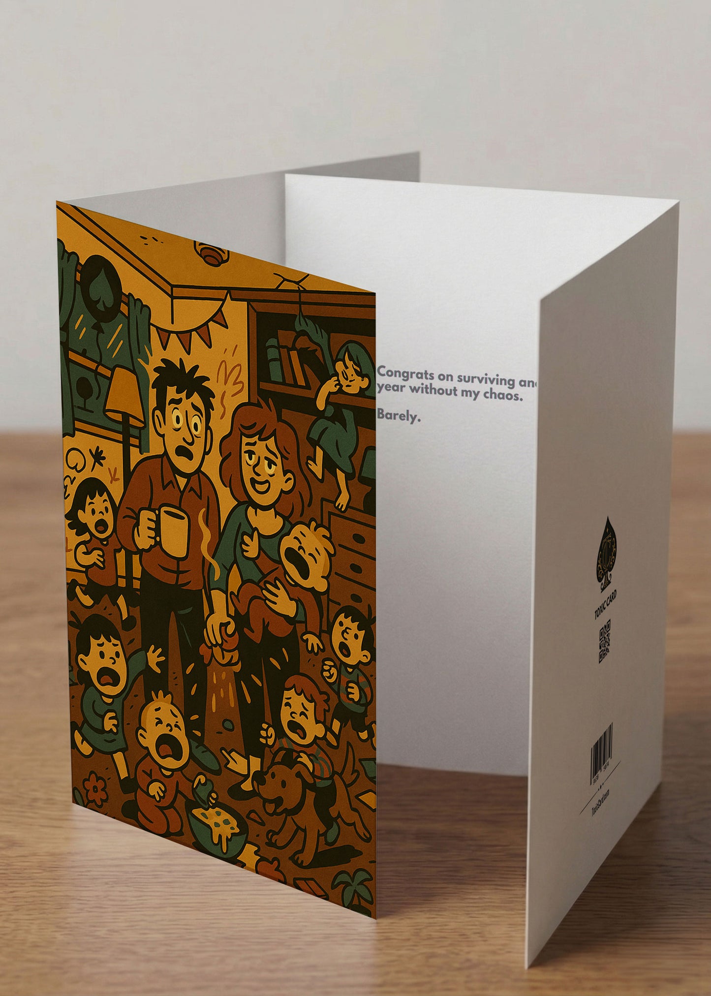 “Congrats on Surviving Without Me” – Toxic Chaos Holiday Card