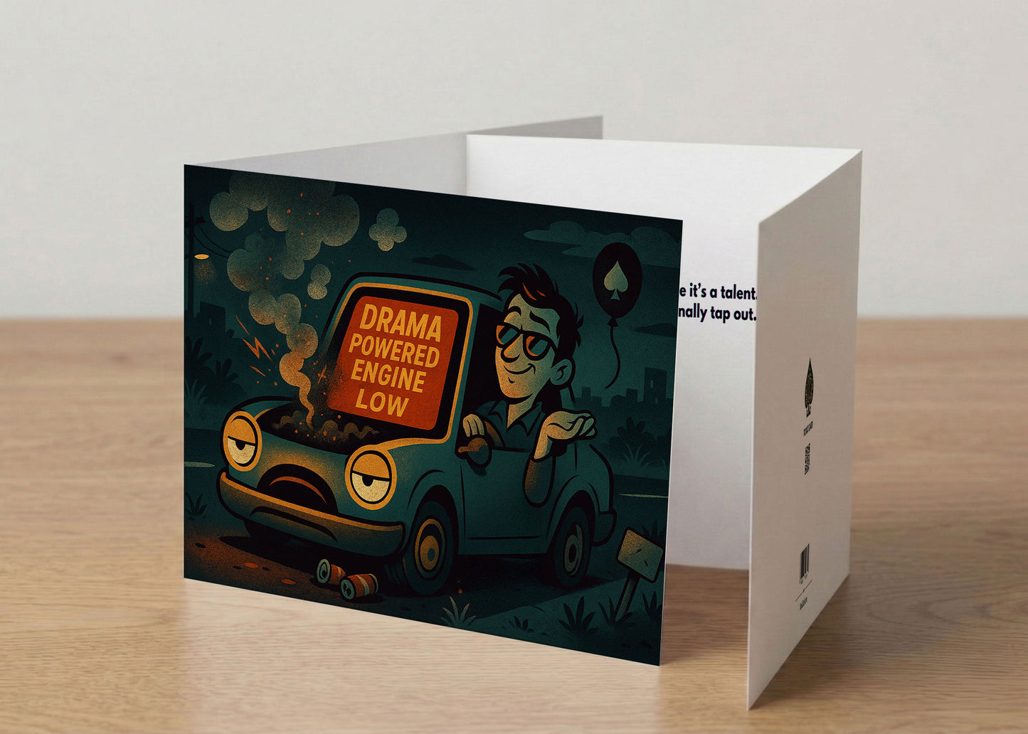 “DRAMA POWERED ENGINE LOW”  Toxic Anti Energy Vampire Card