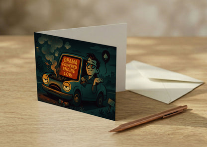 “DRAMA POWERED ENGINE LOW”  Toxic Anti Energy Vampire Card