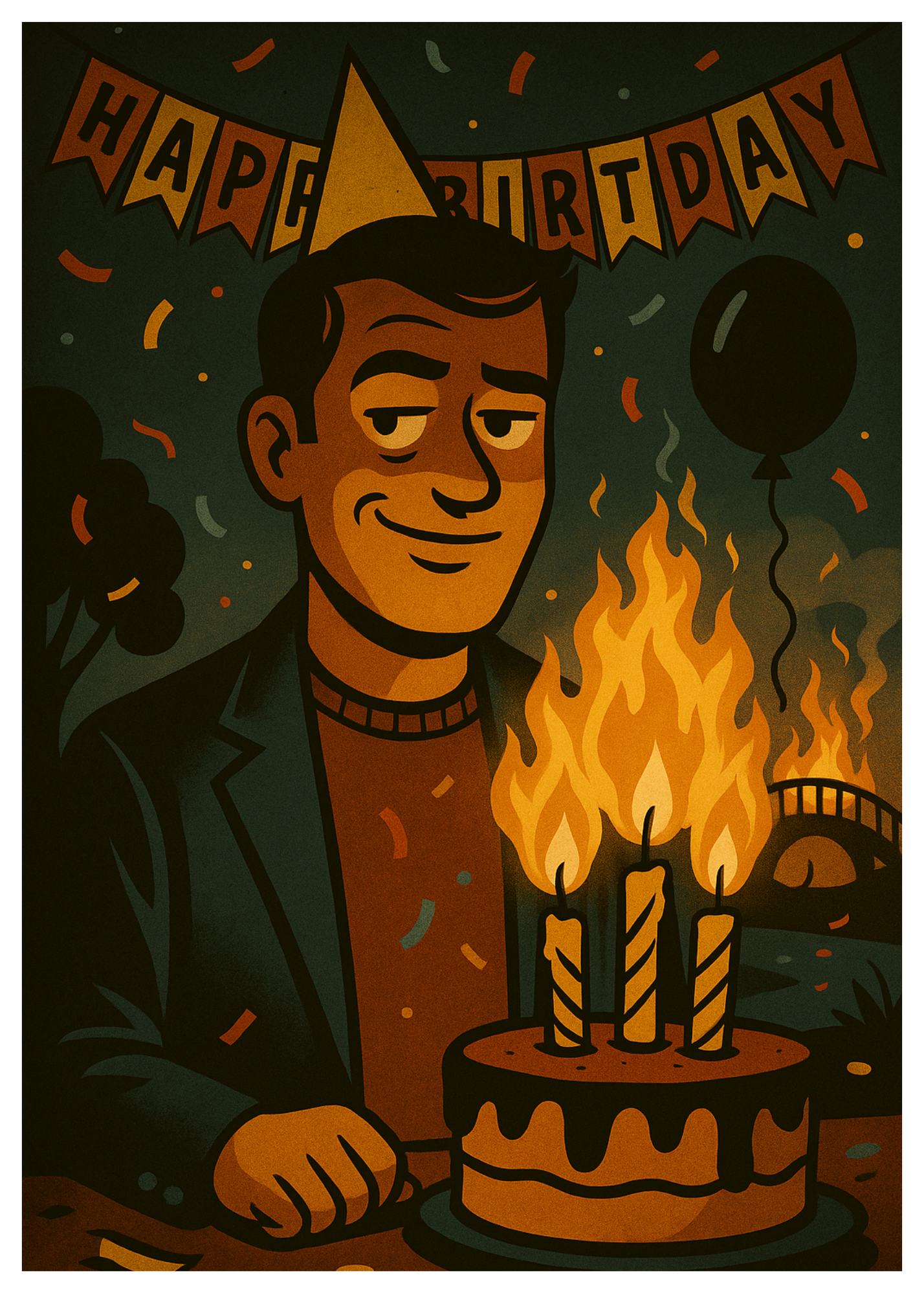 “Happy Birthday. May your candles burn brighter than your bridges.” Toxic Birthday Card