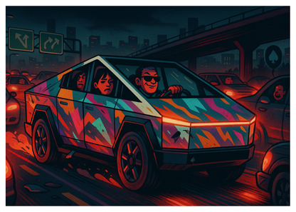 “YOU SUCK.” Toxic Cybertruck Enemy Card