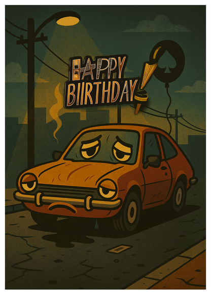 “Happy Birthday. You are basically vintage disappointment now.” Toxic Birthday Card