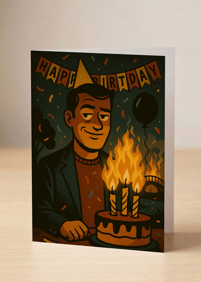 “Happy Birthday. May your candles burn brighter than your bridges.” Toxic Birthday Card