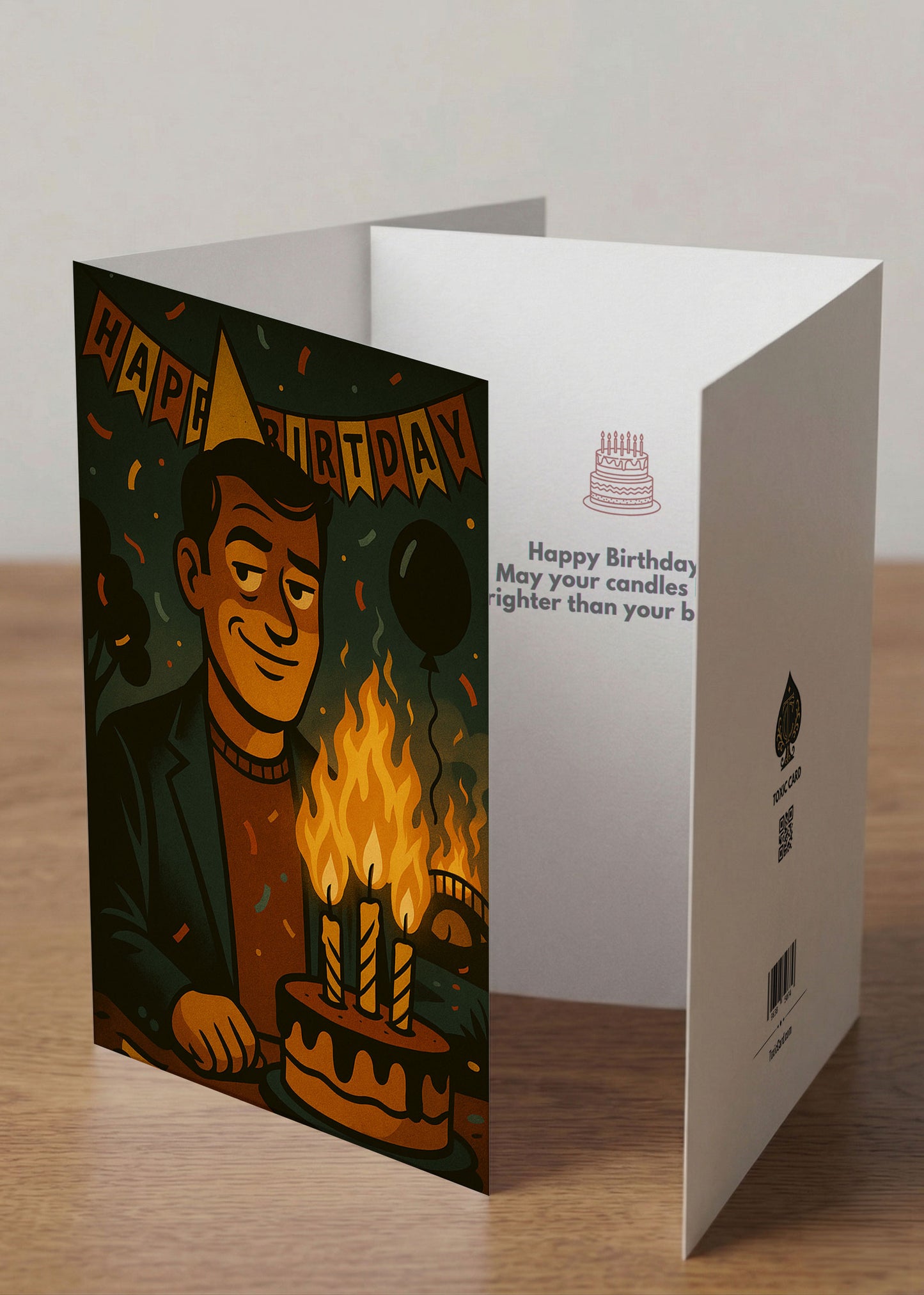 “Happy Birthday. May your candles burn brighter than your bridges.” Toxic Birthday Card