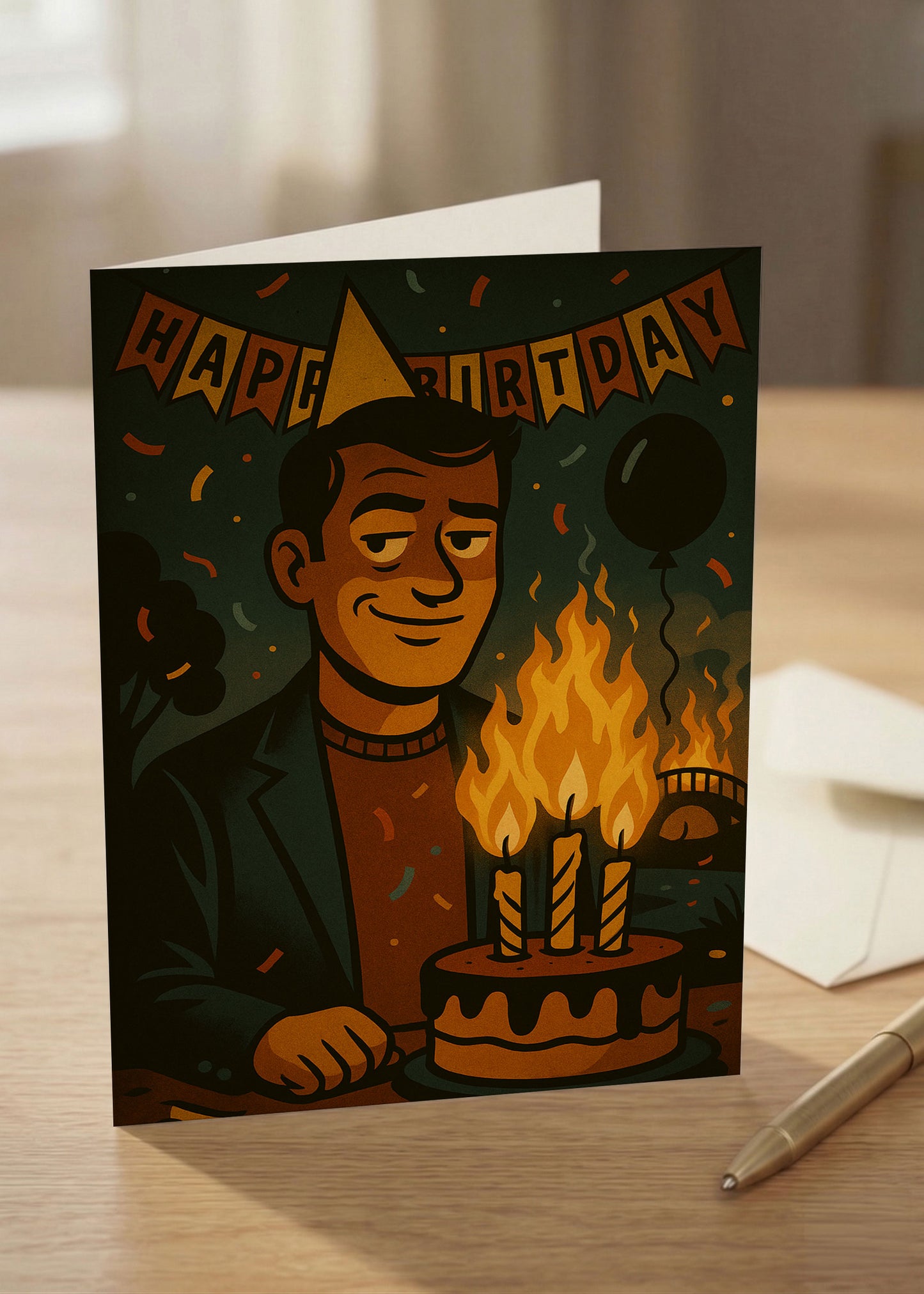 “Happy Birthday. May your candles burn brighter than your bridges.” Toxic Birthday Card