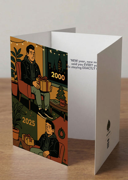 “New Year, New Me” (Except… No)  Toxic Holiday Card