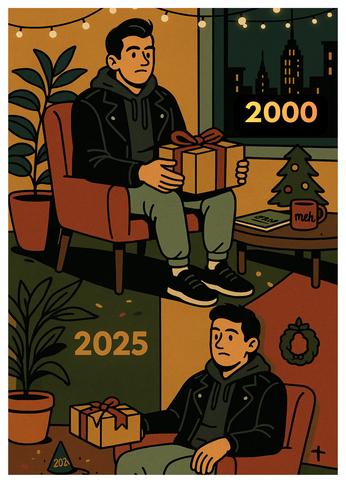 “New Year, New Me” (Except… No)  Toxic Holiday Card
