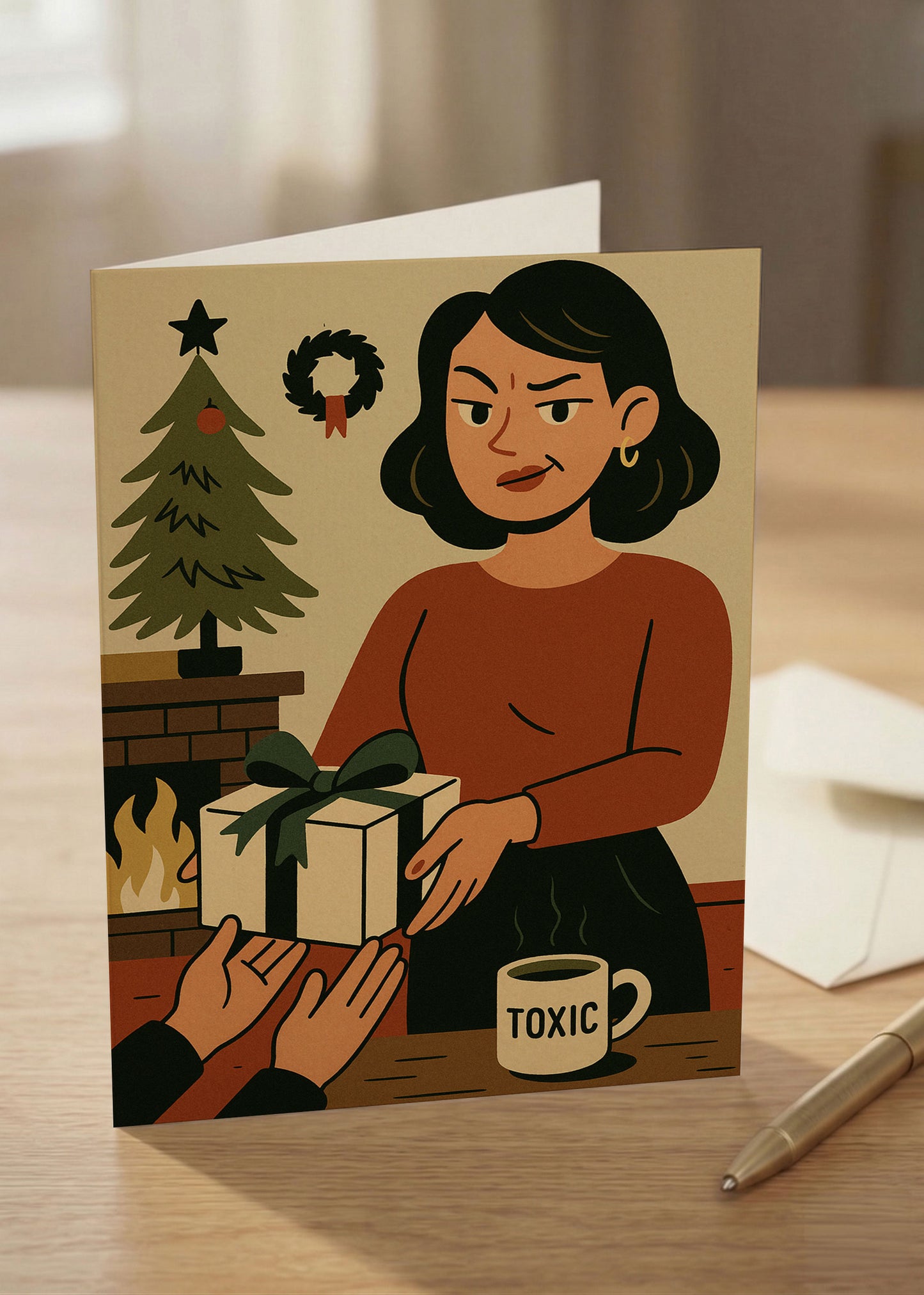 “Not My Problem Full-Time” Toxic Holiday Card