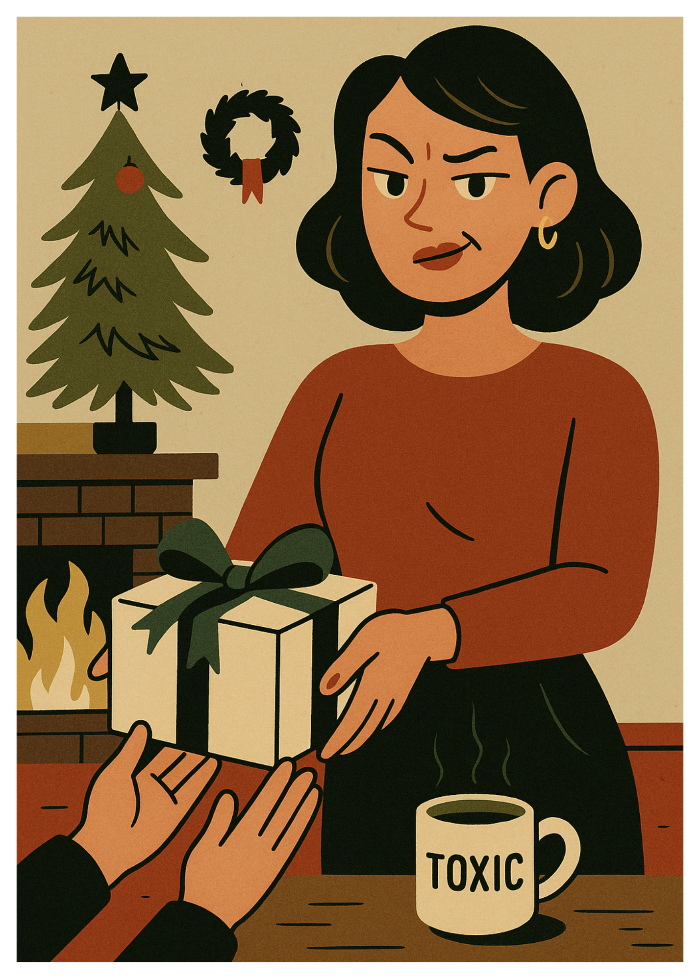 “Not My Problem Full-Time” Toxic Holiday Card