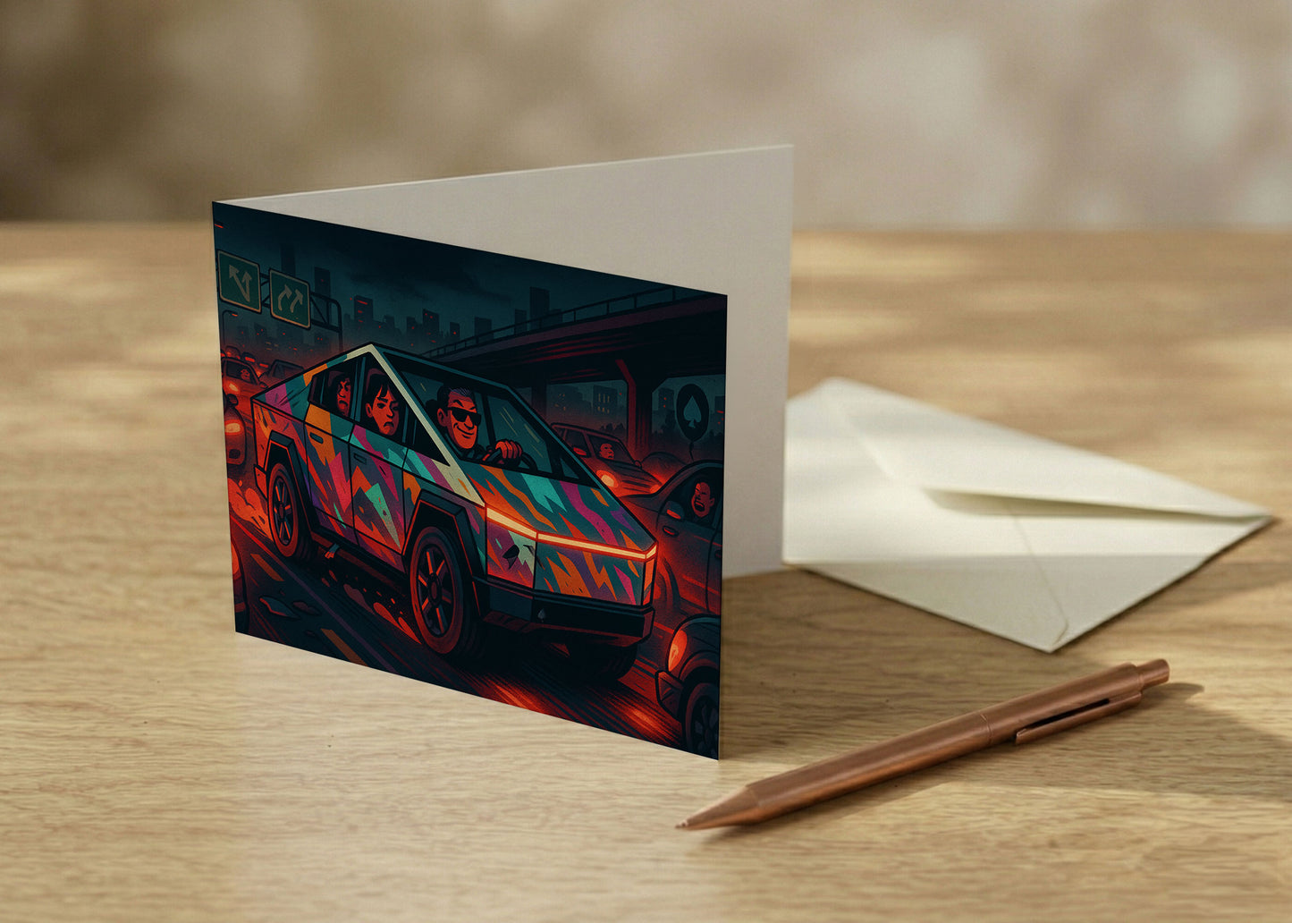 “YOU SUCK.” Toxic Cybertruck Enemy Card