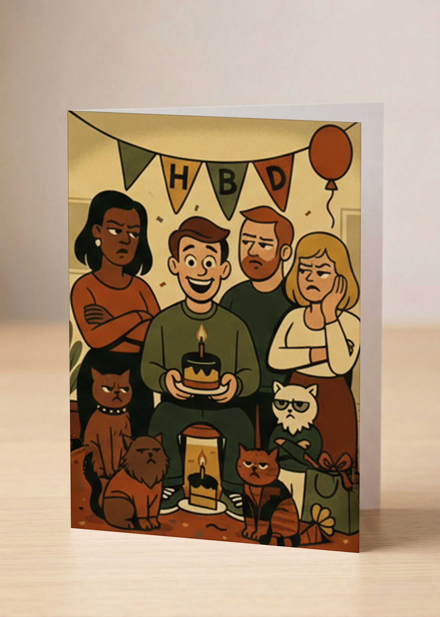 “You’re older. STILL ANNOYING AF. HBD.” Toxic Birthday Card