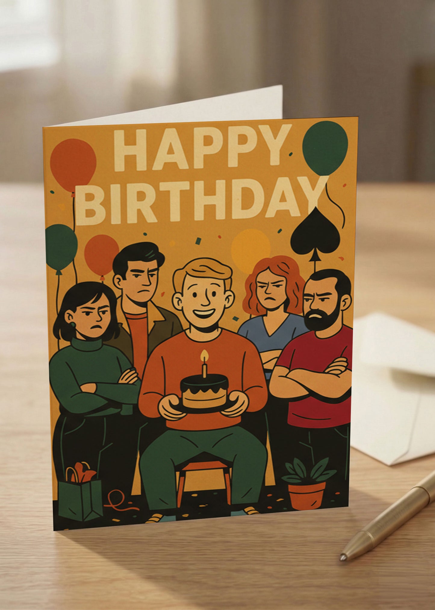 “You’re older. STILL ANNOYING AF. HBD.” Toxic Birthday Card