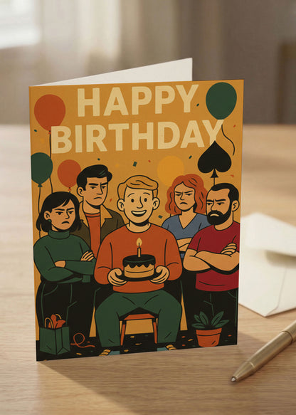 “You’re older. STILL ANNOYING AF. HBD.” Toxic Birthday Card