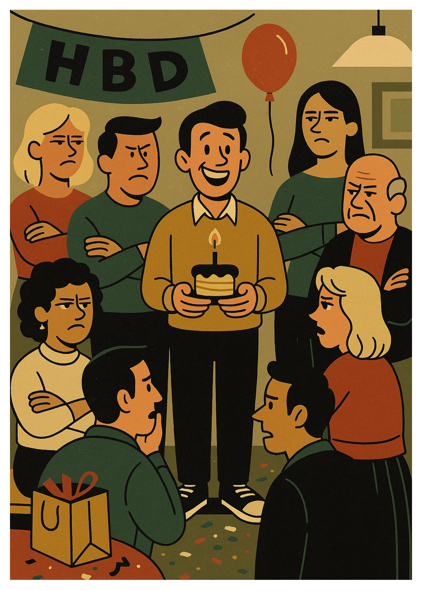 “You’re older. STILL ANNOYING AF. HBD.” Toxic Birthday Card